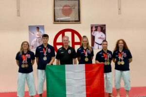 palestra Karate Club Cordignano dopo il mondiale in Romania del 2021